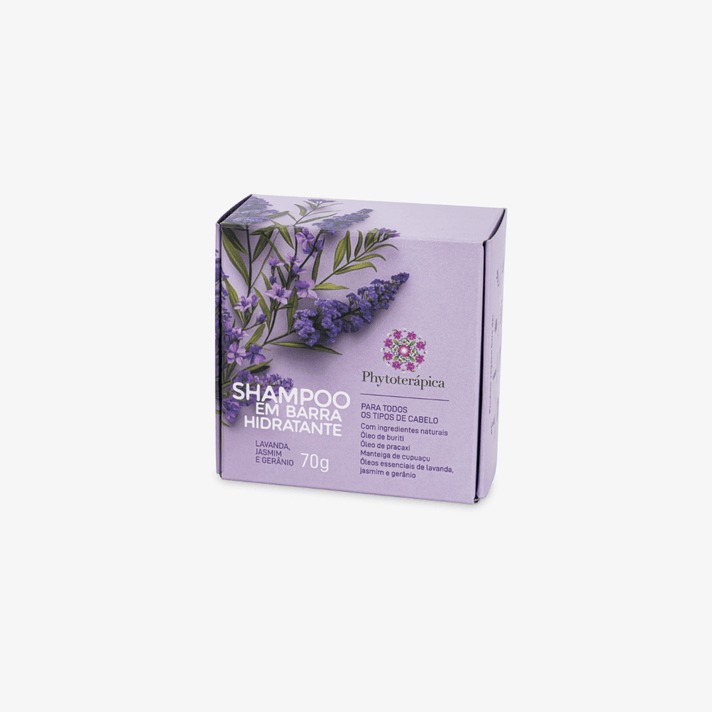 Shampoo em Barra Lavanda, Jasmim e Gerânio – 70g