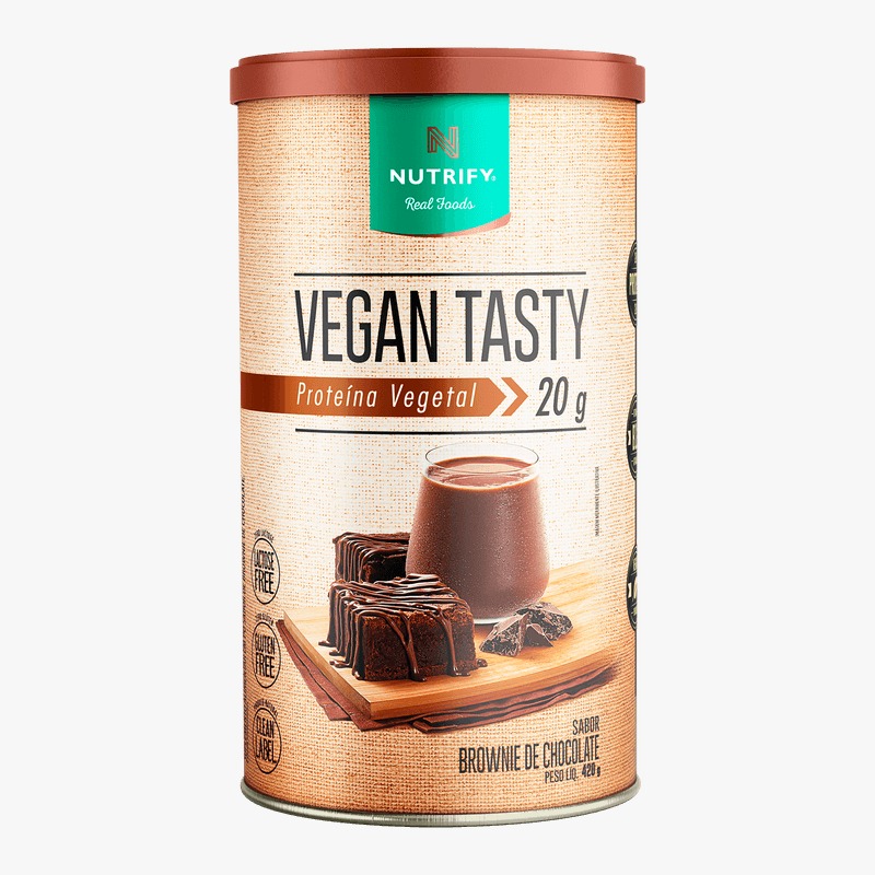 Vegan Tasty Nutrify Brownie de Chocolate – Proteína Vegetal | 420 g