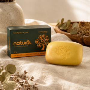 Sabonete em Barra Natural com Extrato de Cúrcuma