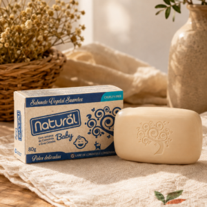 Sabonete em Barra Natural Baby com Extrato de Camomila e Erva Cidreira